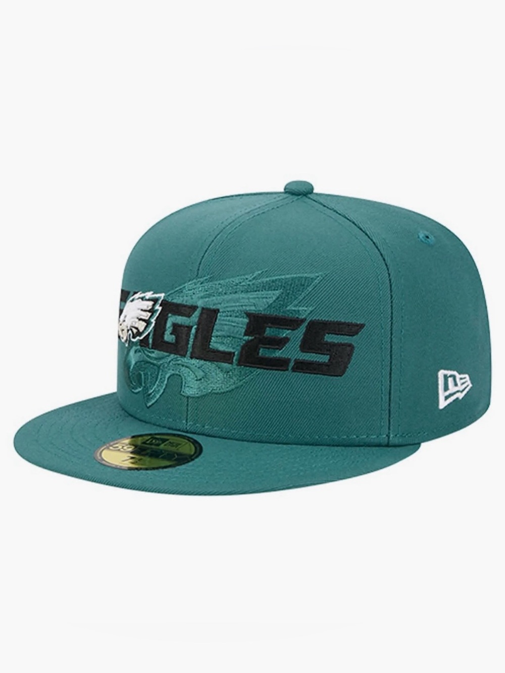 New Era Midnight Green Philadelphia Eagles Overlap Wordmark 59FIFTY Fitted Hat